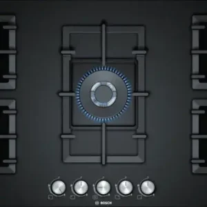 Series 6, Gas Hob, 90 cm, Tempered glass, Black <br>PPQ9B6O90M