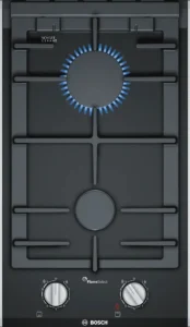 Series 8, domino hob, gas, 30 cm, Ceramic glass, Black<br>PRB3A6D70M