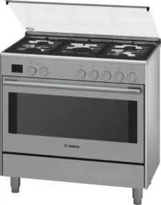 Series 8, Dual fuel range cooker, Stainless steel<br>Model: HSB738357M