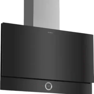 Series 8, Wall-mounted cooker hood, 90 cm, Black glass canopy <br>DWF97RV60B